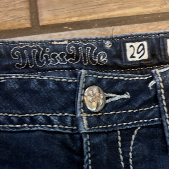 Miss Me Dark Blue Jean Shorts - Picture 2 of 3
